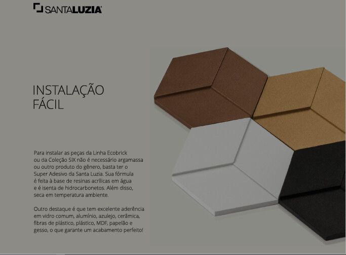 conheça as novas cores do revestimento six da Santa Luzia